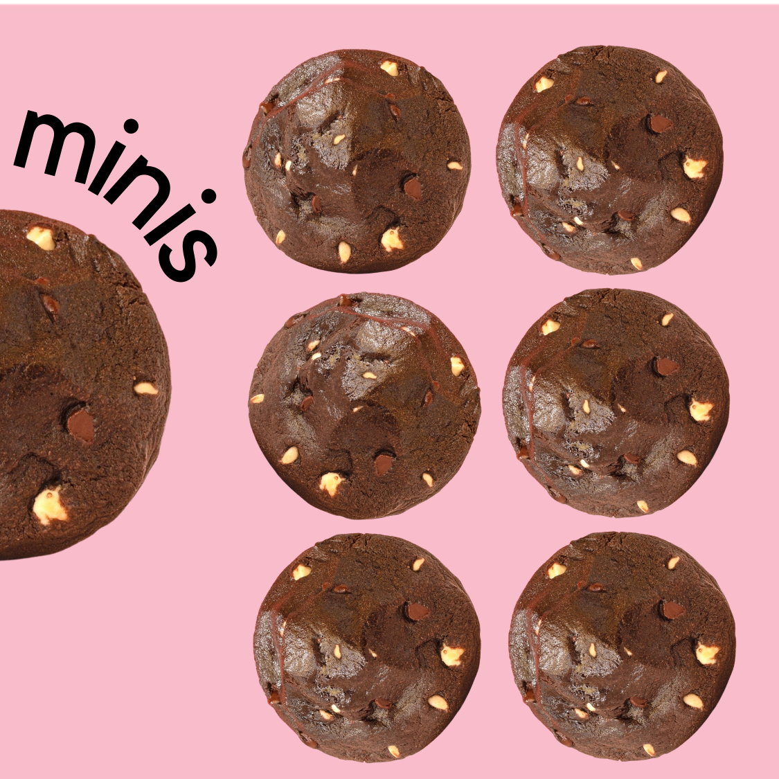 Mini Triple Chocolate Cookies
